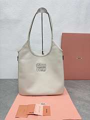 Bagsaaa Miumiu IVY Leather Bag Chalk White - 40x35 cm - 1