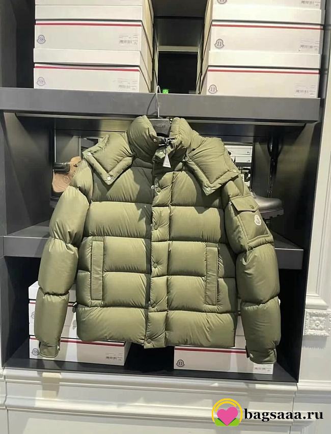 Bagsaaa Moncler Olive Green Puffer Jacket - 1