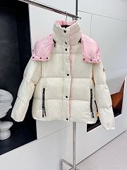 Bagsaaa Moncler Panara Puffer Jacket White & Pink - 1