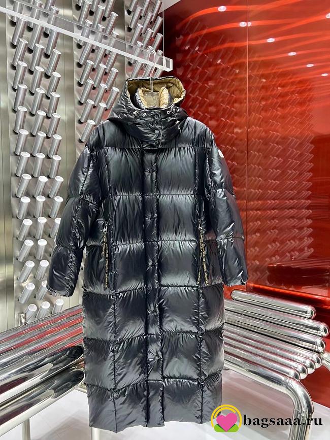 Bagsaaa Moncler Parnaiba Hooded Long Down Jacket Black - 1