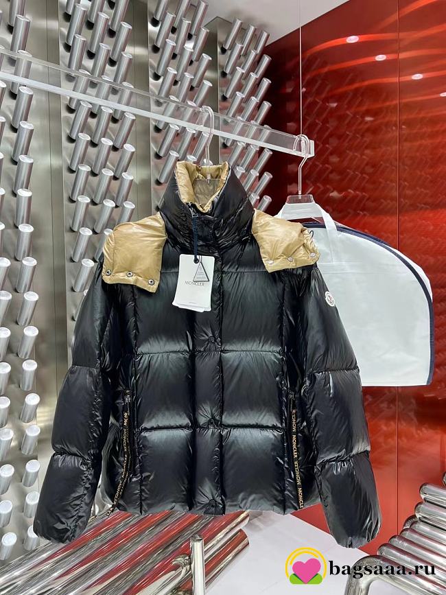 Bagsaaa Moncler Parana Hooded Short Down Jacket Black - 1