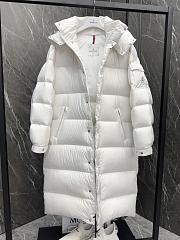 Bagsaaa Moncler Hanoverian Hooded Long Down Jacket White - 2