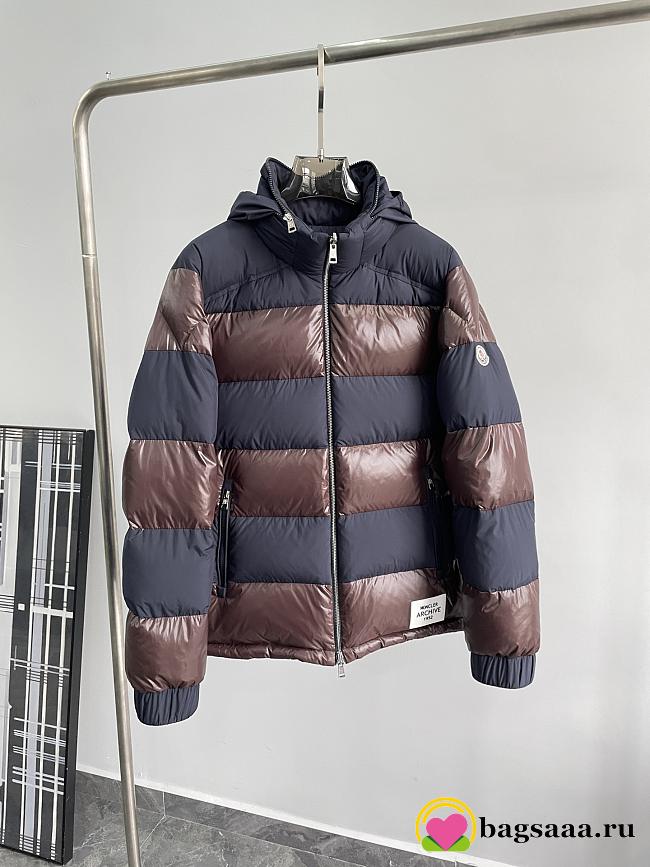 Bagsaaa Moncler Peclet Reversible Short Down Jacket Brown & Blue - 1