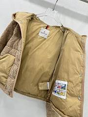 Bagsaaa Moncler Audrieu Teddy Hooded Short Down Jacket Beige - 3