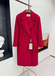 Bagsaaaa Max Mara Wool Coat Dark Pink - 1