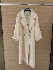 Bagsaaa Max Mara Zaffo cashmere double breasted long coat white - 1