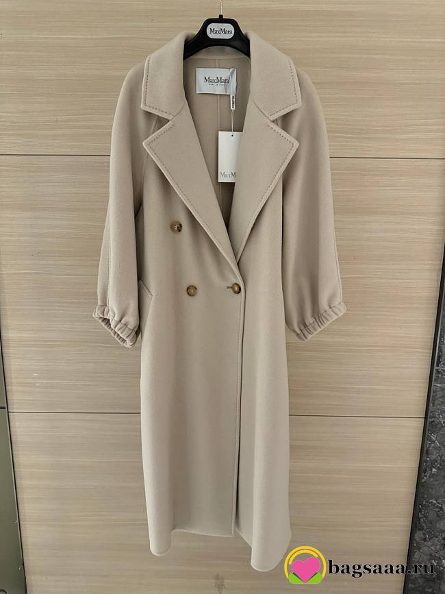 Bagsaaa Max Mara Zaffo cashmere double breasted long coat beige - 1