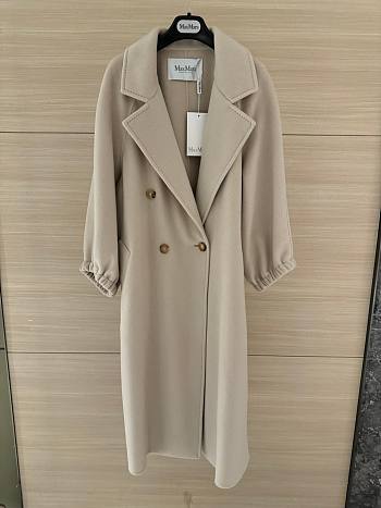 Bagsaaa Max Mara Zaffo cashmere double breasted long coat beige