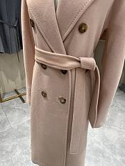 Bagsaaa Max Mara Pink Madame Wool And Cashmere Long Belted Coat - 3