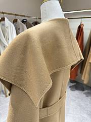 Bagsaaa Max Mara Rienza V-neck cashmere coat light brown - 4