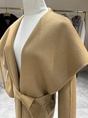 Bagsaaa Max Mara Rienza V-neck cashmere coat light brown - 2