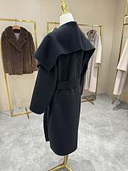 Bagsaaa Max Mara Rienza V-neck cashmere coat black - 2