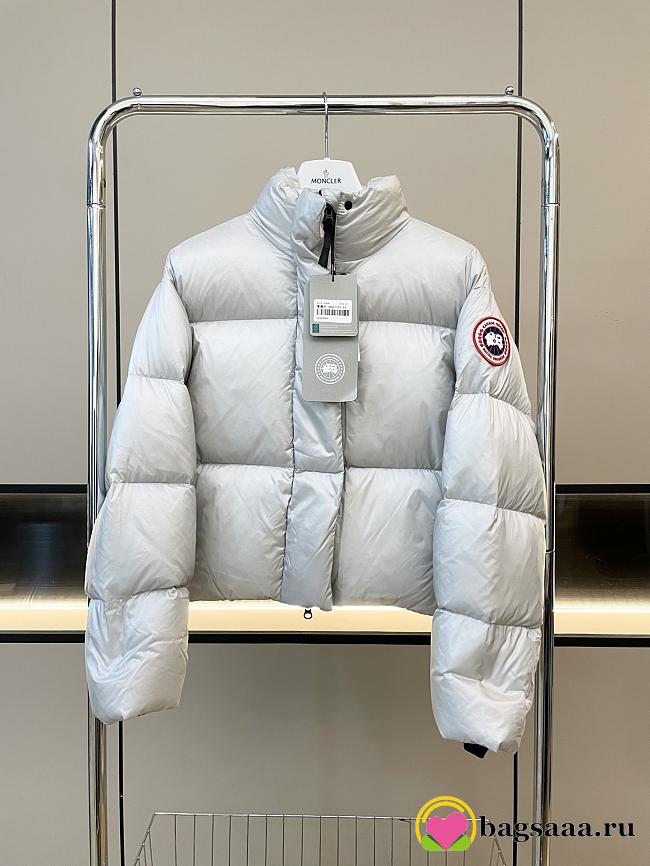 Bagsaaa Canada Goose Cypress Cropped Puffer Light Silver - 1