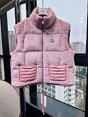 Bagsaaa Moncler Arques Teddy Down Gilet Pink - 1