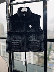 Bagsaaa Moncler Arques Teddy Down Gilet Black - 1