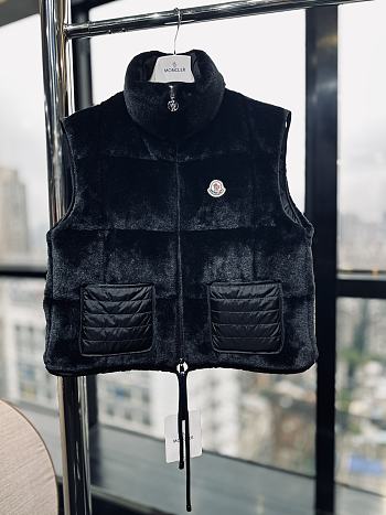 Bagsaaa Moncler Arques Teddy Down Gilet Black