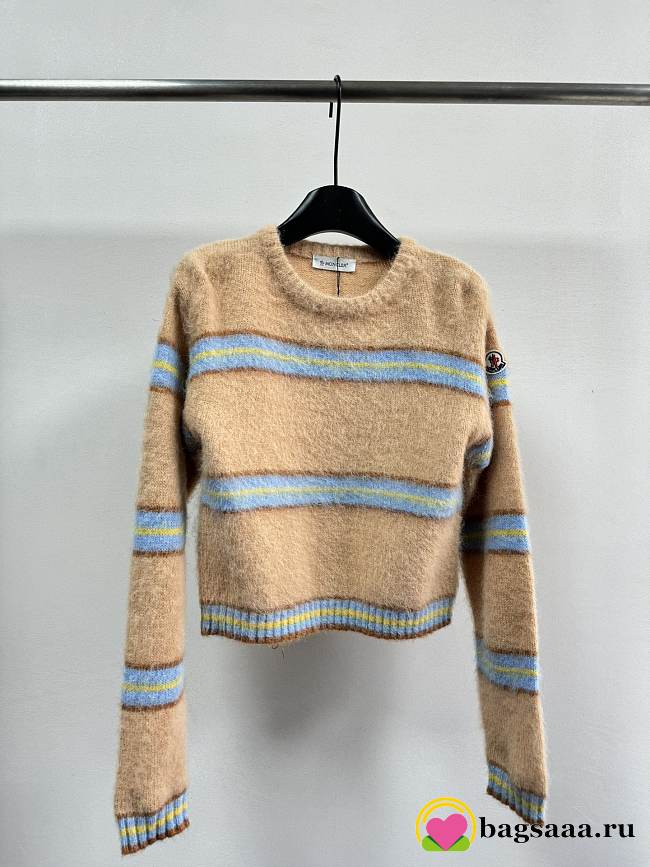 Bagsaaa Moncler Striped Alpaca Blend Jumper - 1