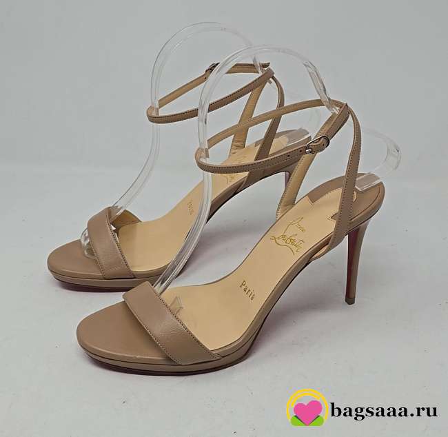 Bagsaaa Christian Louboutin Loubigirl Nude Leather 100mm - 1