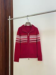 Bagsaaa Loro Piana Alpe Pile Bomber Jumper Cashmere Red - 1