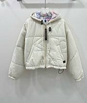 Bagsaaa Louis Vuitton Quilted Monogram Flower Jacket Ivory - 1