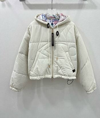 Bagsaaa Louis Vuitton Quilted Monogram Flower Jacket Ivory