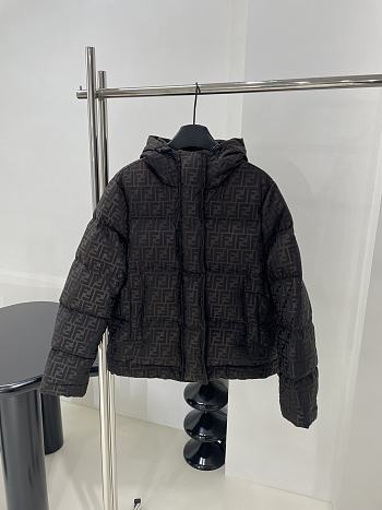 Bagsaaa Fendi Down jacket Black FF nylon down jacket