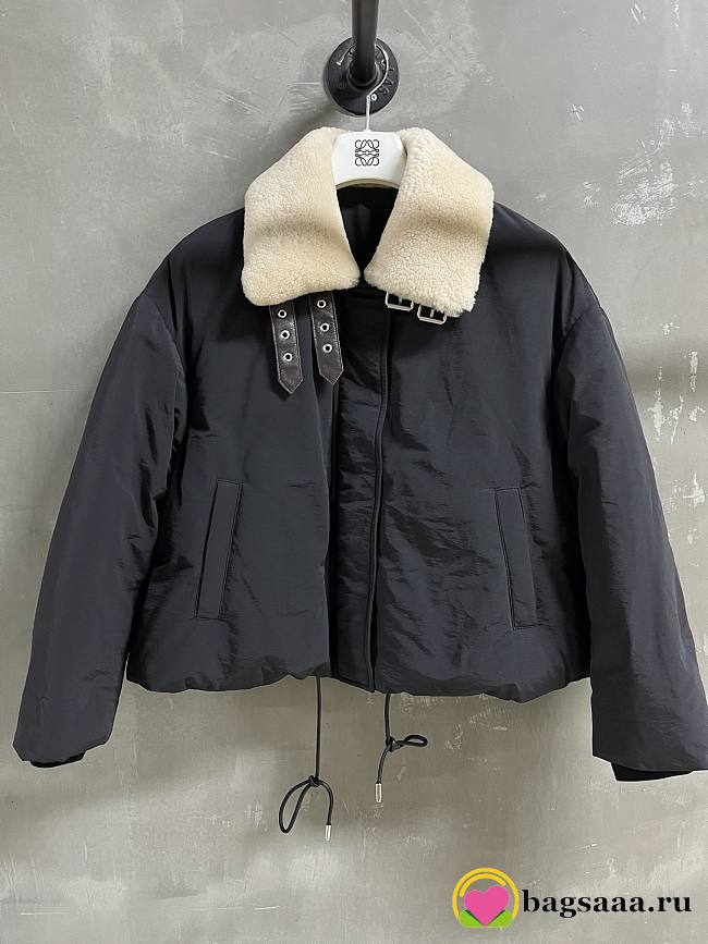 Bagsaaa Loewe Puffer jacket in technical cotton blend black - 1