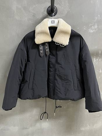 Bagsaaa Loewe Puffer jacket in technical cotton blend black