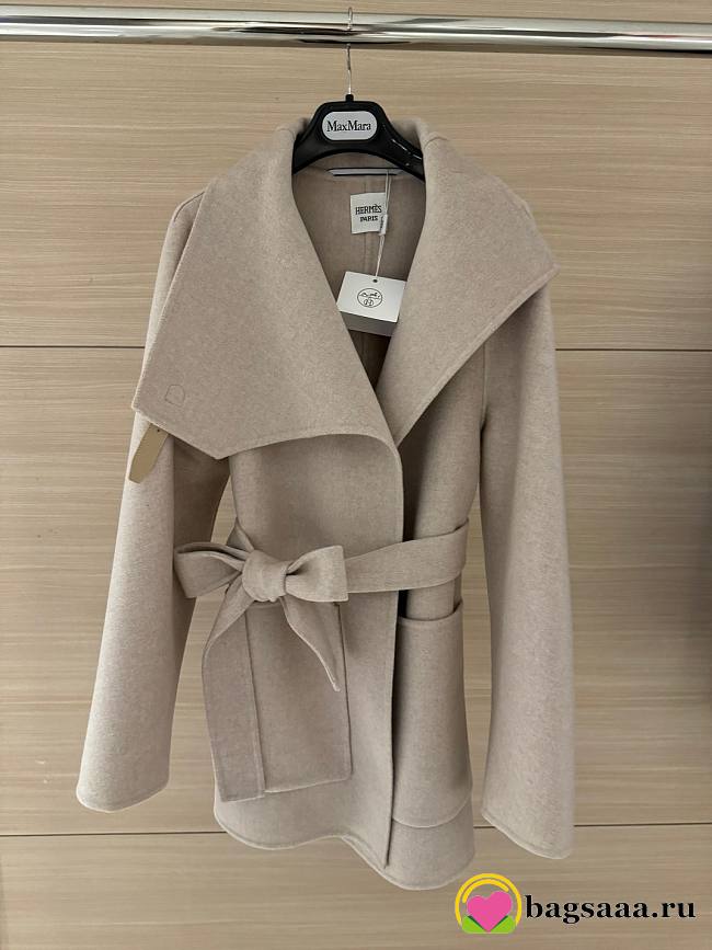 Bagsaaa Hermes Cashmere coat beige - 1