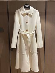 Bagsaaa Hermes Cashmere wrap coat white - 1