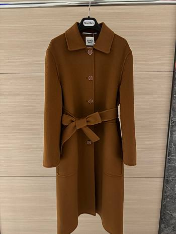 Bagsaaa Hermes Cashmere wrap coat brown