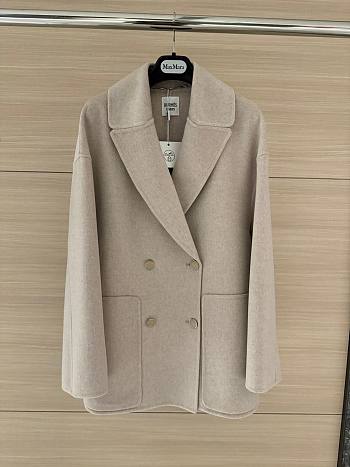 Bagsaaa Hermes Cashmere pea coat beige