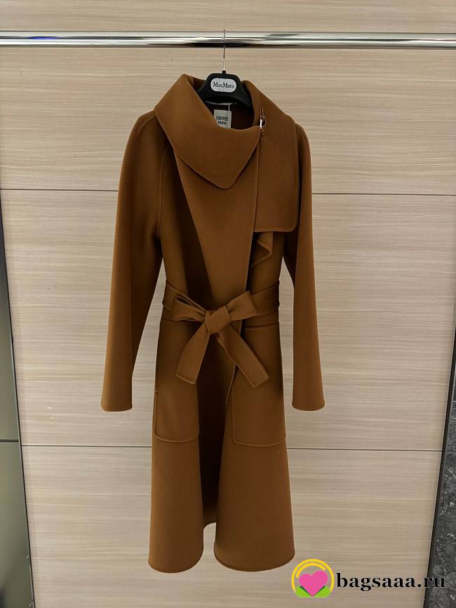 Bagsaaa Hermes Cashmere long coat brown - 1