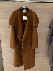 Bagsaaa Hermes Cashmere long coat brown - 4