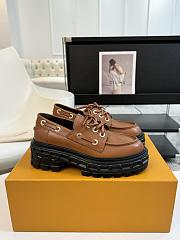 Bagsaaa Louis Vuitton LV Record Boat Shoe Brown - 1