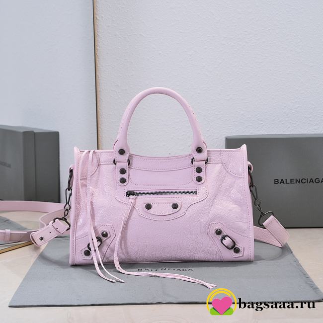 Bagsaaa Balenciaga Le City Small Bag in petal pink - 30x20x11cm - 1