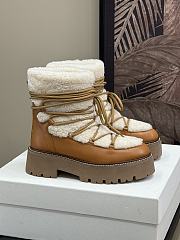 Bagsaaa Celine Bulky Lace-Up Boot In Shearling And Calfskin - 1