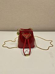 Bagsaaa Prada Patent leather mini-pouch red - 9.5cm - 1