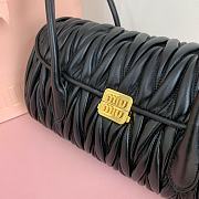 Bagsaaa Miumiu Matelassé nappa leather shoulder bag black - 28X15X11cm - 4