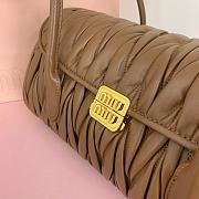 Bagsaaa Miumiu Matelassé nappa leather shoulder bag brown - 28X15X11cm - 2