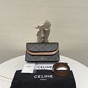 Bagsaaa Celine Wallet on strap in Triomphe Canvas and Smooth Lambskin - 20 x 12 x 5 CM - 1