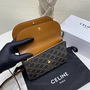 Bagsaaa Celine Wallet on strap in Triomphe Canvas and Smooth Lambskin - 20 x 12 x 5 CM - 3