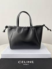 Bagsaaa Celine Small Cabas Drawstring Cuir Triomphe In Grained Calfskin Black - 22.5 x 18 x 13 CM - 4