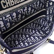 Bagsaaa Small Diorcamp Bag Blue Dior Oblique Embroidery - 23 x 15 x 8 cm - 4