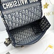 Bagsaaa Medium Diorcamp Bag Blue Dior Oblique Embroidery - 29 x 22 x 12 cm - 3