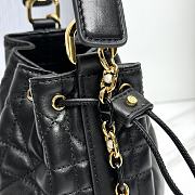 Bagsaaa Small Dior Jolie Bucket Bag Black Macrocannage - 17×16×9cm - 2