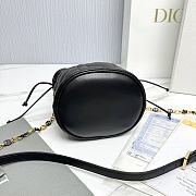 Bagsaaa Dior Miss Caro Mini Bucket Bag with Drawstring Black Macrocannage Lambskin - 16 x 18.5 x 13 cm - 4