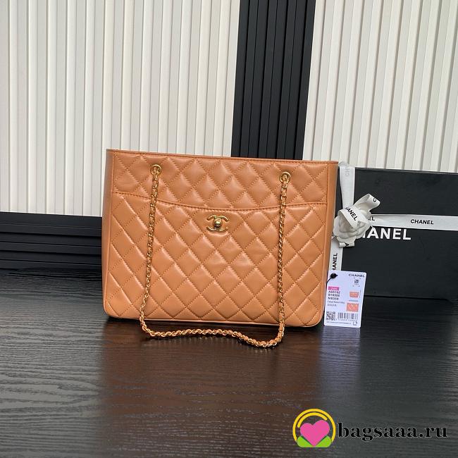 Bagsaaa Chanel Small Shopping Bag Camel AS5192 - 24×32×12cm - 1