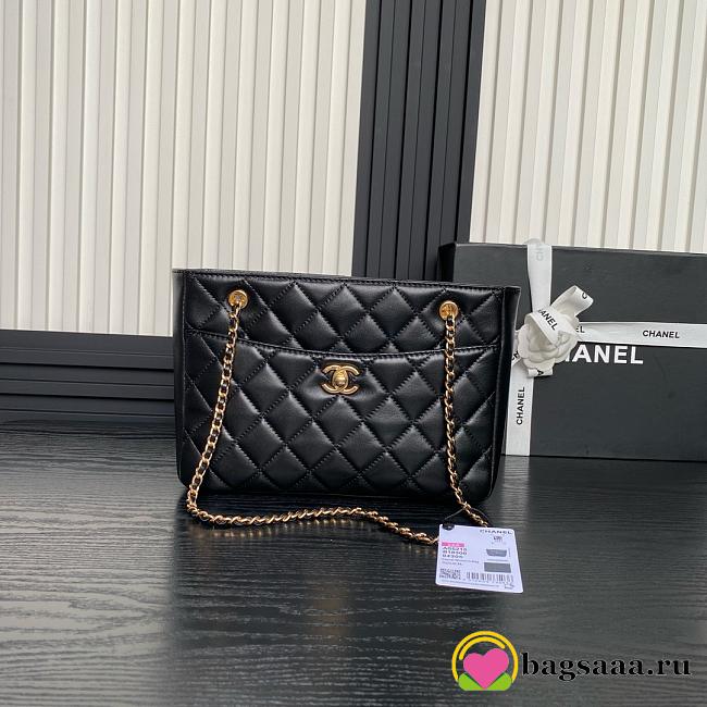 Bagsaaa Chanel Small Shopping Bag Black AS5215 - 19x28x9 cm - 1