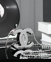 Bagsaaa Chanel Long Necklace Silver ABE814 - 1